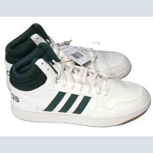 Men's Adidas HOOPS 3.0 Mid Athletic Shoes / Green White Gum / IG5570 / Size 10